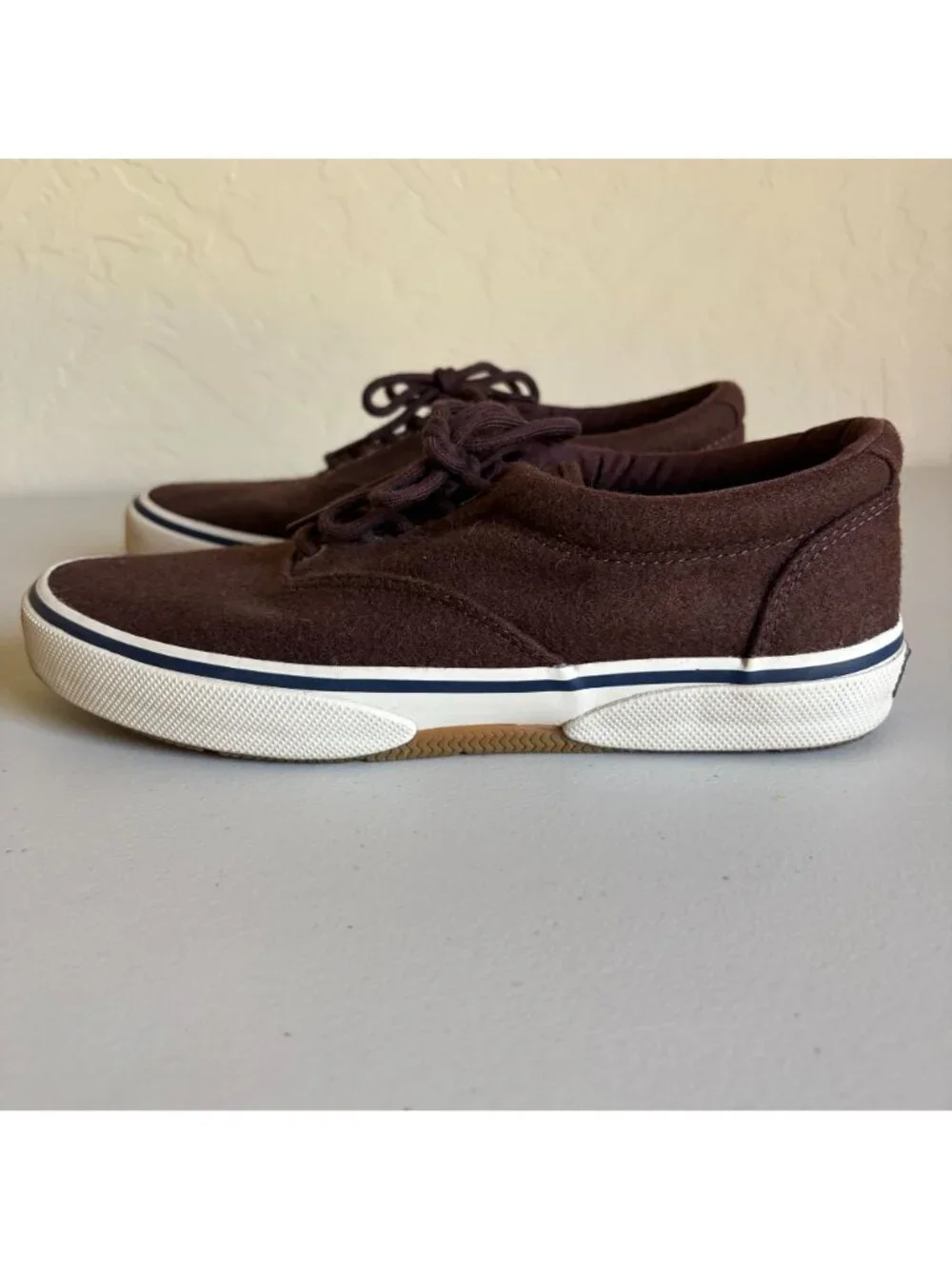 Sperry STS19868 Halyard CVO Sneaker in Brown Wool Canvas Men's US8
